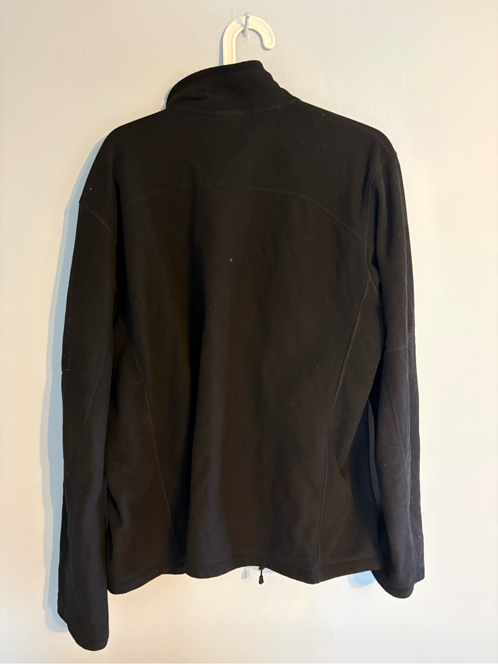 The North Face Black Fleece Pullover with Red Trim